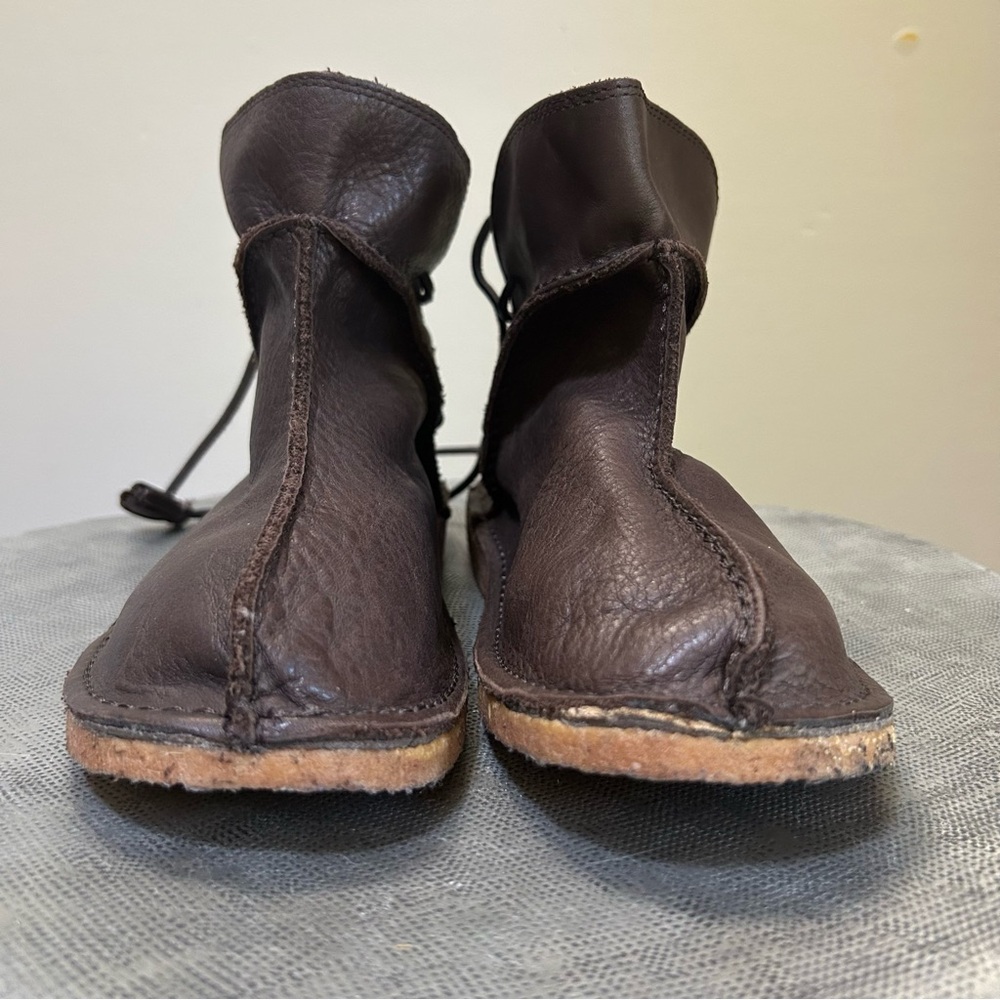 Pure Footwear ~ Indie Brown Leather Flat Lace-Up Ankle Boots in size 9 - Picture 7 of 12